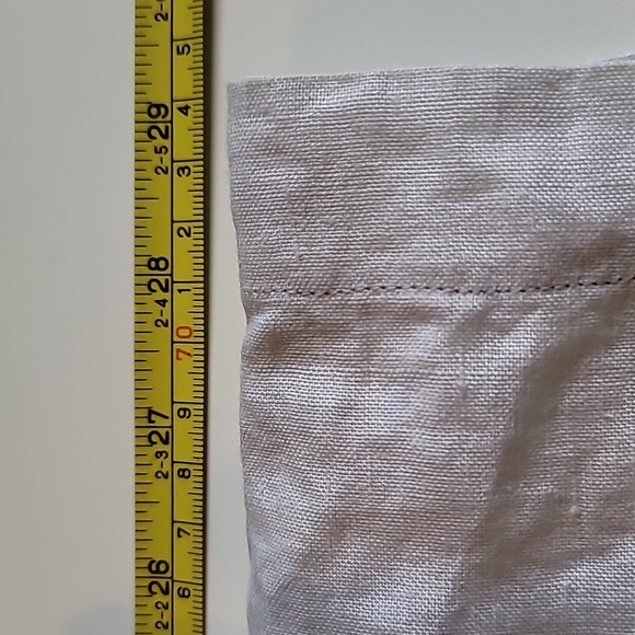 Cynthia Rowley linen slacks womens 14 ecru front cargo & back patch pocket - Picture 10 of 14